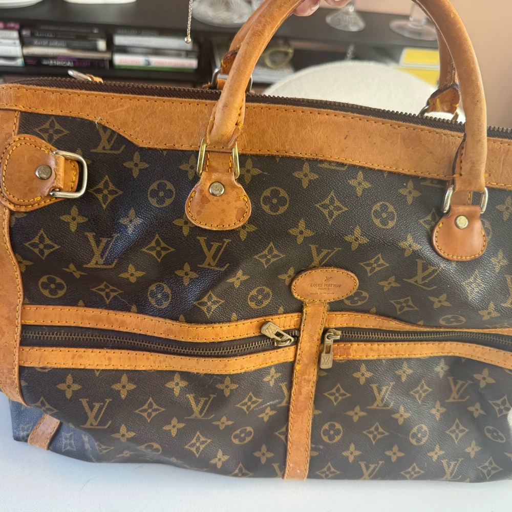 Louis Vuitton Monogram Canvas with Brown Leather Trim